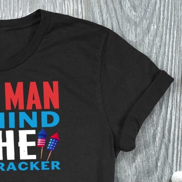 The Man Behind The Firecracker Funny Independence Day Shirt - Picture 3 of 4